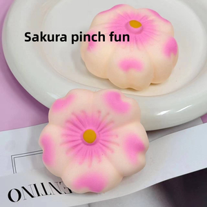Juguete Antiestrés de Flor de Cerezo, Bola de Tofu de Rebote Lento, Bola de Presión de Maltosa, Regalo para Niños en el Festival de la Flor de Cerezo - Product Image 6
