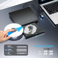 Unidad de Grabación de DVD Externa USB 3.0 Tipo-C, Grabadora de DVD Portátil para Computadora Portátil, PC de Escritorio, Windows, Mac OS, Linux, Venta al por Mayor