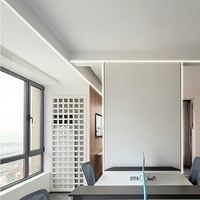 Profilés en aluminium extrudé, profil d'angle noir pour plafond, profil LED à montage en surface, profil LED pour plâtre et cloisons sèches