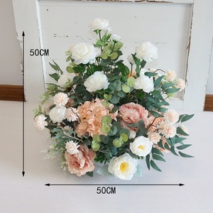 Venta al por mayor de tallo largo Mini arco de flores de aliento de bebé blanco para boda Venta al por mayor Centros de mesa de boda - Product Image 5