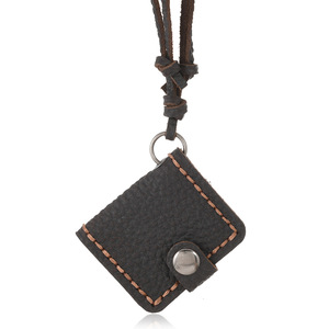 Portefeuilles vintage carrés en cuir à suspendre au cou, porte-clés souple pour pull, mini porte-monnaie <span class=keywords><strong>portable</strong></span> exquis en forme de <span class=keywords><strong>collier</strong></span> - Product Image 1