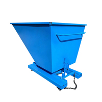 Bennes de collecte de déchets auto-basculantes de 2 m³ avec système de levage par chaîne pour camions-bennes