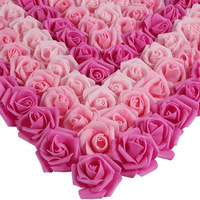 Têtes de fleurs artificielles en mousse pour décoration de mariage, cadeau de Saint-Valentin, style bouquet DIY, pour l'exportation