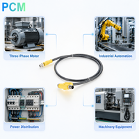 Kabel Koneksi T-Splitter M12 M-Code 6 Pin 2 Male 1 Female untuk Motor 3-Fasa, Otomasi Industri, Jaringan Distribusi Daya