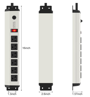 Multiprise PDU 4800J 20 A avec protection contre les surtensions, cordon d'extension de 3 m, prises universelles à espacement large pour garage industriel