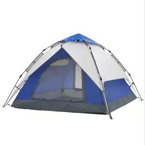 キャンプテントハイキング旅行屋外自動テント2層自動折りたたみ4シーズン防水キャンプテント3-4人
