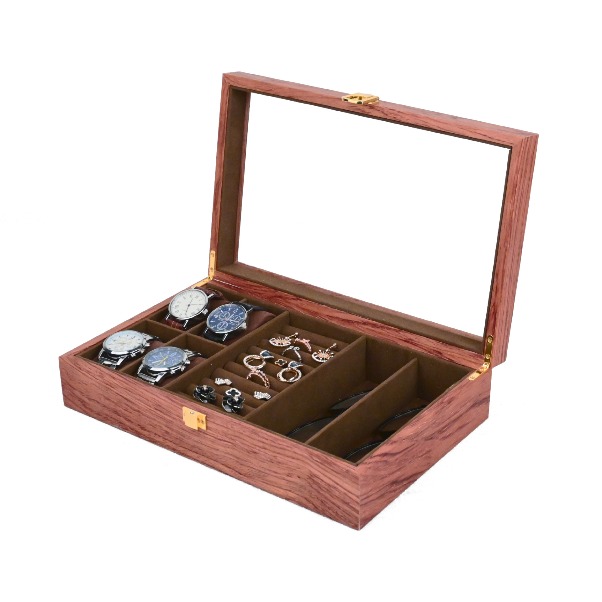 Boîte de rangement pour bagues et verres de montre 5+5