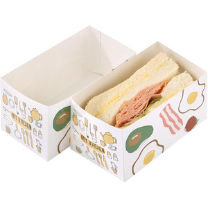 Contenedores de Papel para Llevar, Cajas de Papel para <span class=keywords><strong>Hamburguesas</strong></span>, Bandeja para Pan Tostado, para Restaurantes, Picnics y Fiestas - Product Image 1