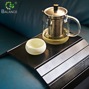 De Lujo té café plegable Resto de <span class=keywords><strong>teléfono</strong></span> de bambú reposabrazos clip en un pedestal de <span class=keywords><strong>la</strong></span> sala de estar moderna lado sofá brazo bandeja para el brazo - Product Image 2