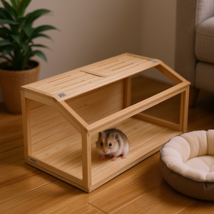Jaula de Madera para Mascotas VEVOR de 32 x 16 x 16 Pulgadas, Hábitat para Hámsteres Enanos, con Parte Superior Abrible y Ventilada, Jaula para Animales Pequeños - Product Image 2
