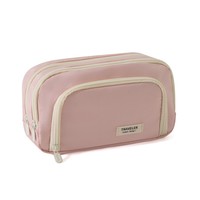 Trousse à crayons grande capacité multi-zippée, multi-compartiments, sac à stylos portable, esthétique coréenne, pour étudiants, rentrée scolaire, papeterie