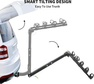 Oem supporto pieghevole camion suv auto portapacchi posteriore montate 2 3 4 bici e-bike porta bici - Product Image 3