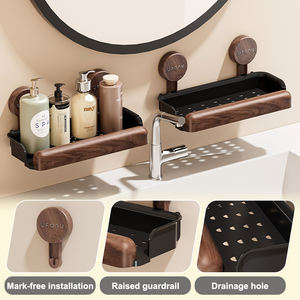 UFORU Rangement <span class=keywords><strong>Mural</strong></span> Ventosa Organizador de pared Estante de inodoro Organizador Estante de plástico Organizador de almacenamiento de baño - Product Image 3