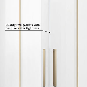 Salle <span class=keywords><strong>de</strong></span> bain coin anticorrosion métal encadré verre secteur forme double porte <span class=keywords><strong>de</strong></span> <span class=keywords><strong>douche</strong></span> coulissante avec <span class=keywords><strong>poignée</strong></span> en acier inoxydable - Product Image 4