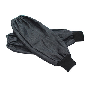 Manchons de protection en jean longs en toile anti-poussière pour le soudage, couleur unie, imperméables, pour adultes - Product Image 5