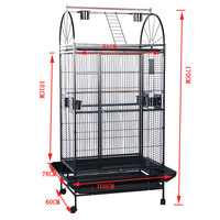 Cage à oiseaux en acier inoxydable robuste avec accessoires, grande cage à canaris d'extérieur, volière portable, grandes cages à oiseaux à vendre