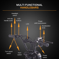 Vélo électrique M2 20 pouces en acier haute teneur en carbone, double moteur, pneus larges, 48V 750W, 30 MPH, autonomie de 35 miles, 7 vitesses