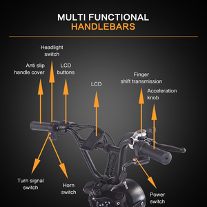 Bicicletta Elettrica <span class=keywords><strong>M2</strong></span> 20" in Acciaio ad Alto Tenore di Carbonio, Doppio Motore, Pneumatici Larghi, 48V 750W, 30MPH, 35 Miglia di Autonomia, 7 Velocità - Product Image 4