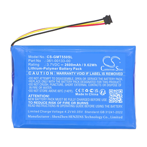 Batería para <span class=keywords><strong>Garmin</strong></span> Tread 5.5, Zumo <span class=keywords><strong>XT</strong></span>, 361-00133-00, 3.70V 2600mAh - Product Image 4