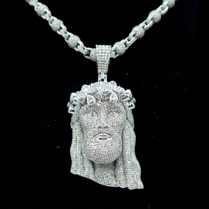 Customized Iced Out Diamonds 925 Silver Moissanite Diamonds Jesus Pendant <b>Gold</b> Plated Jesus <b>Statue</b> Prayer Pendants Jewelry - Product Image 1
