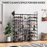 Meilleure vente : Étagère de rangement métallique à 9 niveaux et double rangée, simple, pour chaussures, armoire murale, articles ménagers, garage, salle de bain