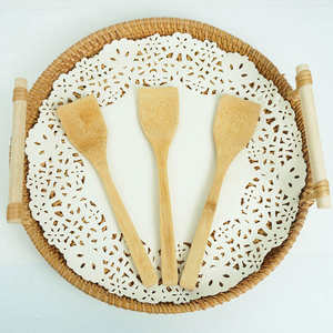 Spatule multifonction en bambou massif écologique de qualité supérieure, anti-rayures, anti-adhésive, 1 pièce, ensemble d'outils de cuisine, emballage en boîte - Product Image 4