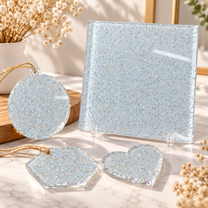 Lámina Acrílica para Sublimación con Purpurina, Venta al por Mayor de Fábrica, Corte Personalizado a Medida, Tablero Acrílico Imprimible para Transferencia de Calor y Manualidades DIY - Product Image 4