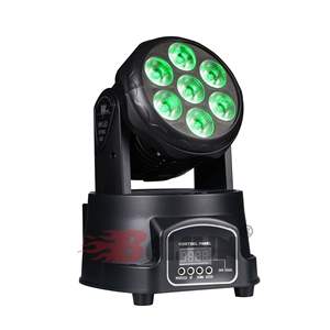 Projecteur LED mobile 7 pièces 10W RGBW <span class=keywords><strong>pour</strong></span> scène, éclairage <span class=keywords><strong>de</strong></span> scène, faisceau lumineux, lumière DJ disco <span class=keywords><strong>pour</strong></span> festival, club, fête - Product Image 3