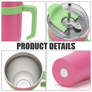 Nuova Tazza Termica Moderna da 40oz con Manico, Thermos in Acciaio Inox con Coperchio <span class=keywords><strong>e</strong></span> Cannuccia, 12-24h di Conservazione Termica per Campeggio - Product Image 5
