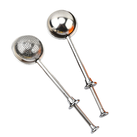 Infuseur à thé en acier inoxydable 304, filtre à thé, boule à thé ronde télescopique semi-pleine, distributeur de poudre de thé