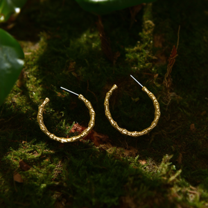 Stainless Steel Hoop <b>Earrings</b> PVD Gold Plated Sustainable Resistant Fashion Jewelry - Product Image 3