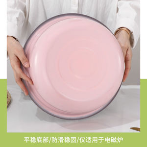 Bac à légumes en acier inoxydable extra large, rond, robuste, bol de cuisine pour aliments, passe au lave-vaisselle - Product Image 5