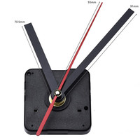Mouvement d'horloge à quartz et aiguilles en matériau ABS pour horloge murale