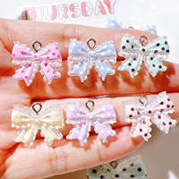 Nœuds papillon en acrylique mignons pour loisirs créatifs DIY, décorations pour chaussures, autocollants pour bouteilles d'eau, ornements pour cheveux, pendentifs, bijoux, boucles d'oreilles avec crochets