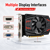 Carte graphique GeForce GTX 1050Ti 4 Go GDDR5 128 bits pour jeux vidéo, refroidissement par ventilateur unique pour PC de bureau