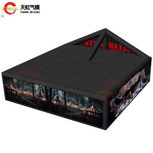 Château gonflable de <span class=keywords><strong>labyrinthe</strong></span> de maison hantée d'Halloween de 8x8m nouveau design avec expédition rapide et souffleur d'air - Product Image 4