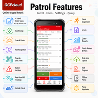 Lecteur de point de contrôle de patrouille NFC, code QR, Bluetooth, GPS avec reconnaissance faciale anti-fraude 4G WiFi