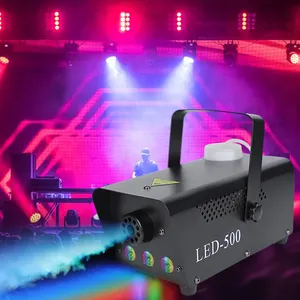 Máquina de humo de 500W para escenario de boda, máquina de humo antiniebla de fiesta con control remoto, colorida, discoteca, LED, de fábrica