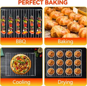 <strong>Microwave</strong> Oven <strong>Rack</strong> Set Stainless Steel Adjustable Oven <strong>Racks</strong> Chicken Roasting Metal Expandable <strong>Microwave</strong> Oven <strong>Rack</strong> - Product Image 2