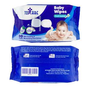 Lingettes humides pour bébé avec couvercle en plastique, parfumées, soin de la peau, lingettes nettoyantes jetables naturelles pour bébé en provenance de Chine - Product Image 2
