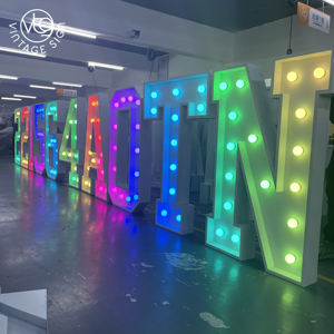 LED 숫자 조명 Marquee 편지 Mr & Mrs 공장 사용자 정의 조명 사인 웨딩 장식 - Product Image 4