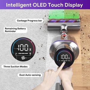 Aspirador de mano púrpura S702 de larga duración listo para enviar, 4 modos inalámbrico para el hogar, muebles de coche, fuente de energía eléctrica - Product Image 2