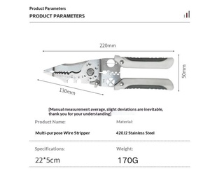 Key plate <b>wire</b> stripping pliers industrial grade 7 inch multi-function <b>wire</b> splitting <b>wire</b> drawing <b>wire</b> winding peeling <b>wire</b> - Product Image 5