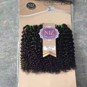 <span class=keywords><strong>3</strong></span> + 1 عبوة شعر بشري حزمة شعر برازيلي مستقيم عظمي مزدوج للغاية مع وصلة شعر أمامي بإغلاق - Product Image 1