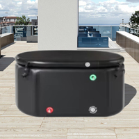 Bañera de inmersión fría inflable interior/exterior de diseño moderno, bañera de hielo portátil con enfriador de ozono de 1HP
