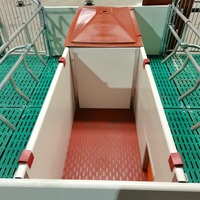 Cage de mise bas double face pour truies avec niche de nurserie pour porcelets - Parc de mise bas galvanisé à chaud pour élevage porcin