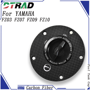 DTRAD pour Yamaha <span class=keywords><strong>FZ1</strong></span>/FZ6/R/FZ8/FZ03-10 Bouchon de réservoir de carburant sans clé en fibre de carbone avec vis Cache-réservoir de moto Pièces de moto - Product Image 1
