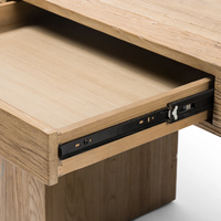Bureau d'ordinateur contemporain en bois massif, style antique, pour réception, bureau ou espace de travail à domicile, personnalisable