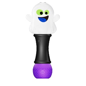 Baguette à bulles électrique fantôme à 10 trous avec lumière pour <span class=keywords><strong>Halloween</strong></span>, jouet de bâton à bulles d'extérieur pour jeux de fête estivale - Product Image 1