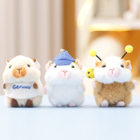 Porte-clés personnalisé minuscule peluche mignonne en peluche porte-clés Rat animal en peluche doux jouets en peluche